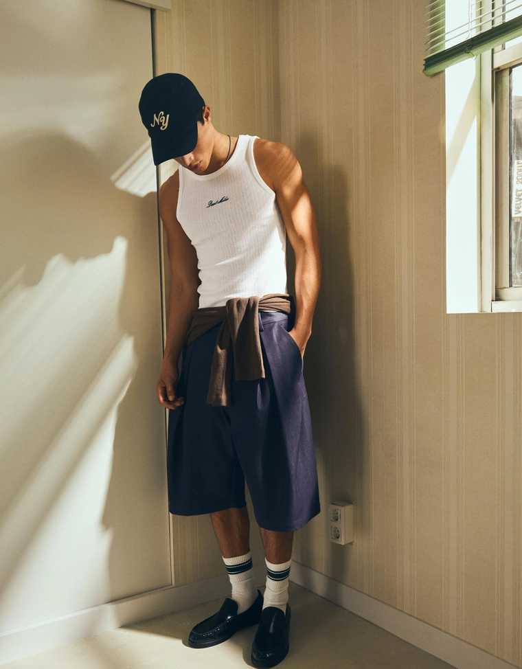 Майка на бретелях с принтом