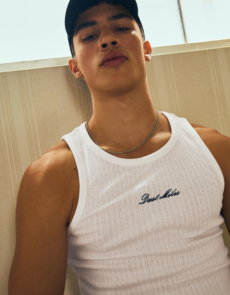 Майка на бретелях с принтом