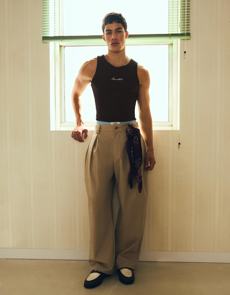 Майка на бретелях с принтом