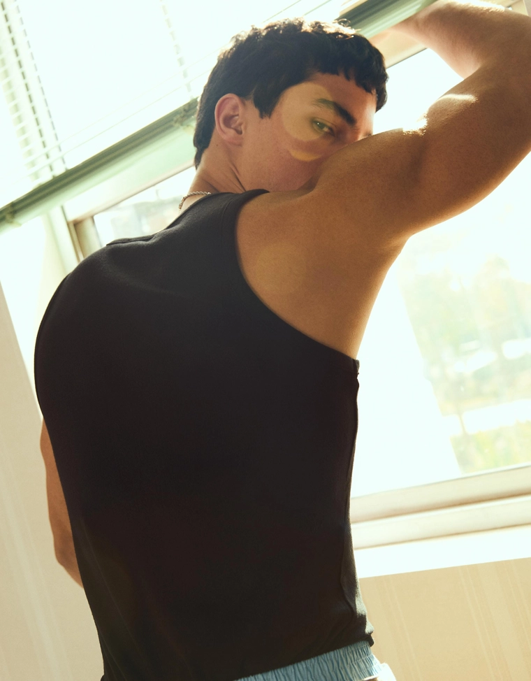 Майка на бретелях с принтом