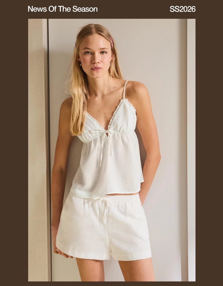 Шорты рустик с эластичной талией