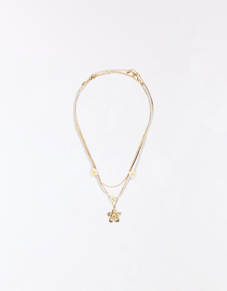 Набор ожерелий с цветами