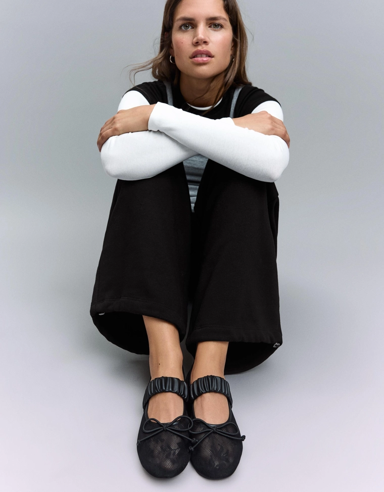 Балетки с кружевом