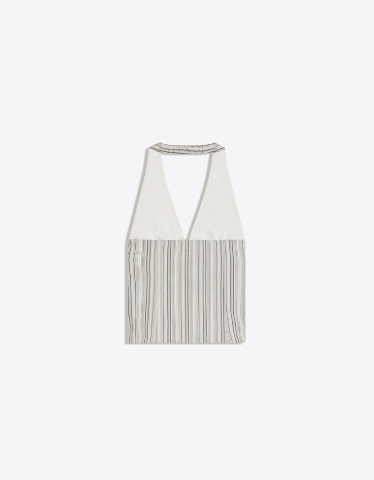 Топ с горловиной халтер и застежкой-молнией