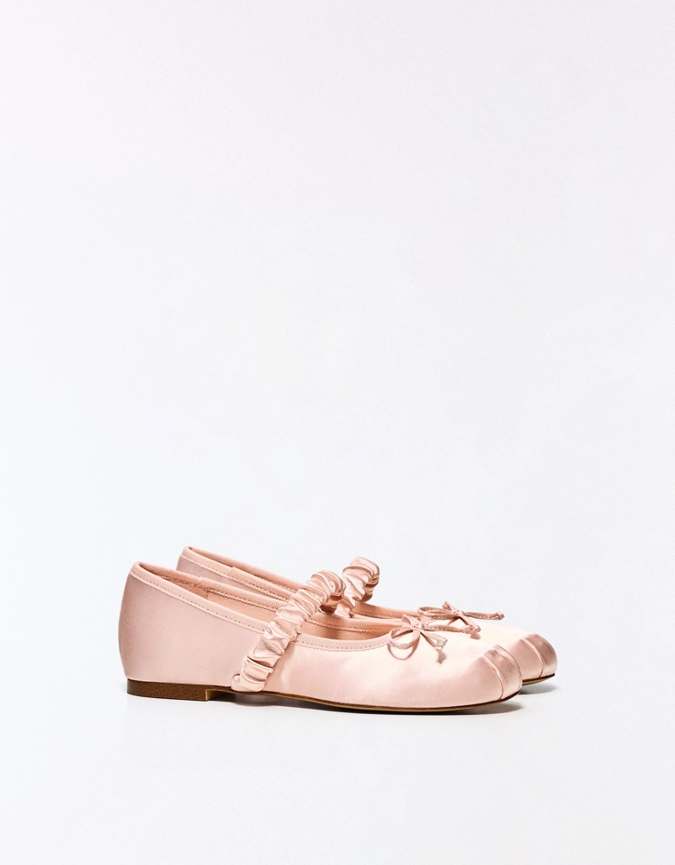 Балетки из сатина