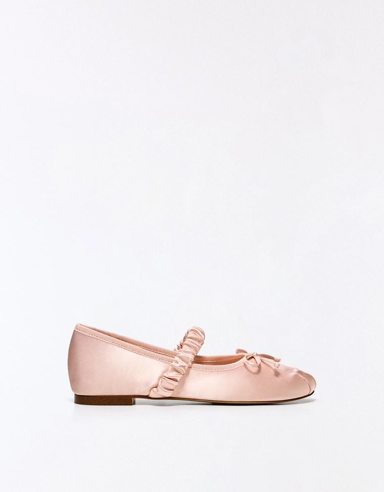 Балетки из сатина