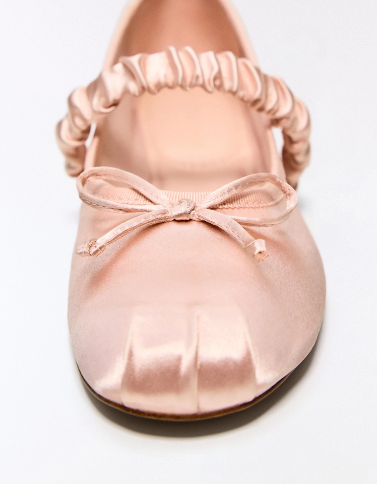 Балетки из сатина