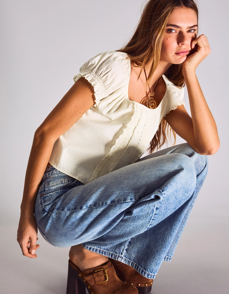 Блуза с короткими рукавами