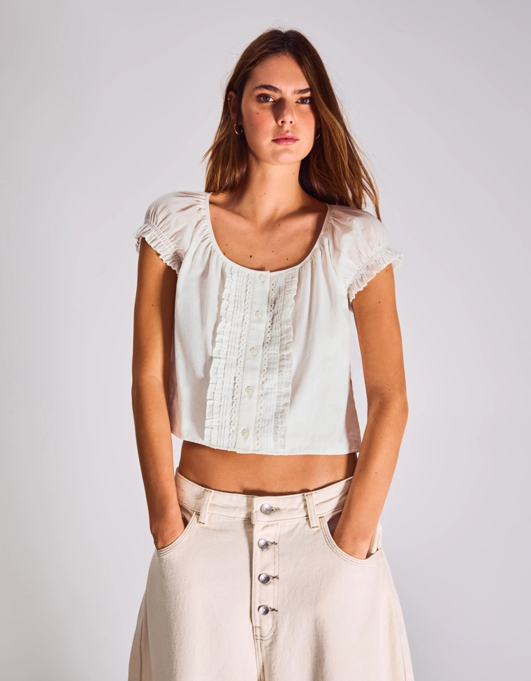 Блуза с короткими рукавами