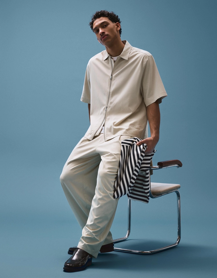 Fluid boxy short sleeve shirt