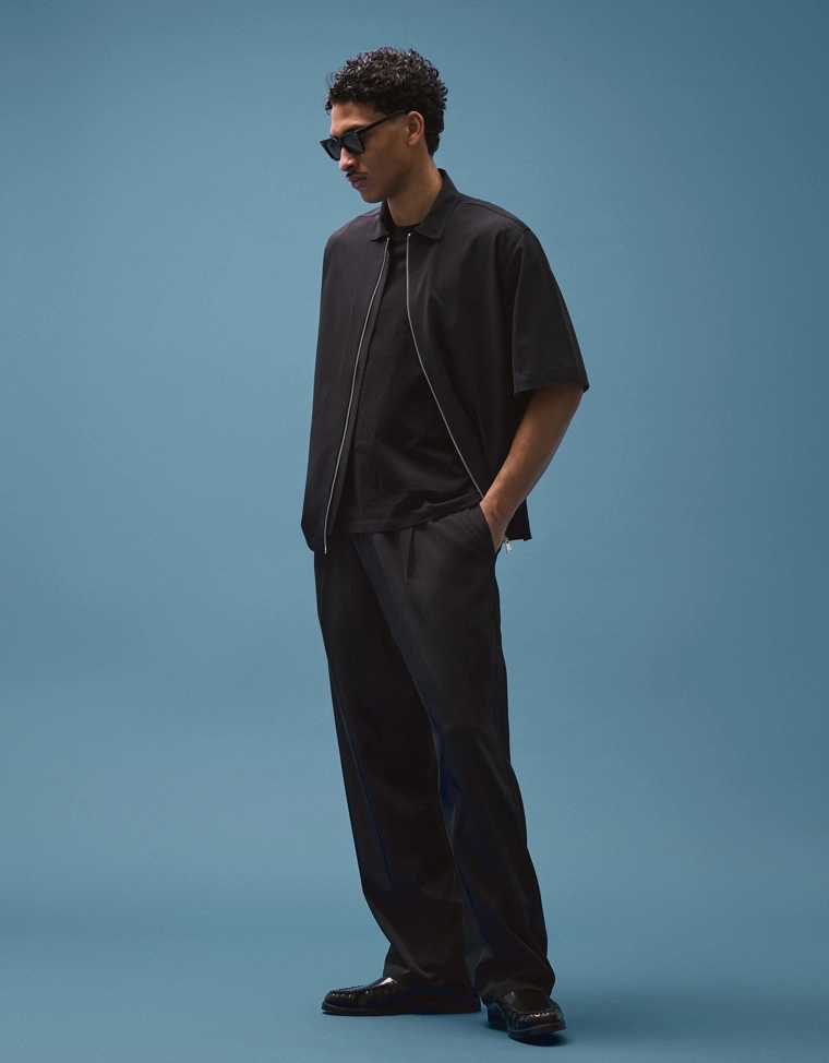 Fluid boxy short sleeve shirt