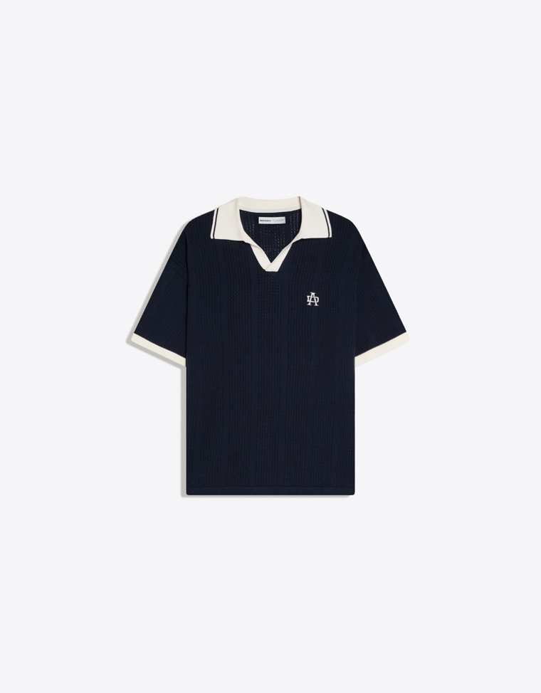 Поло с короткими рукавами и принтом