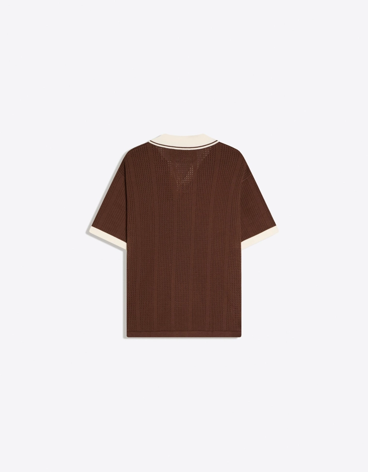 Поло с короткими рукавами и принтом