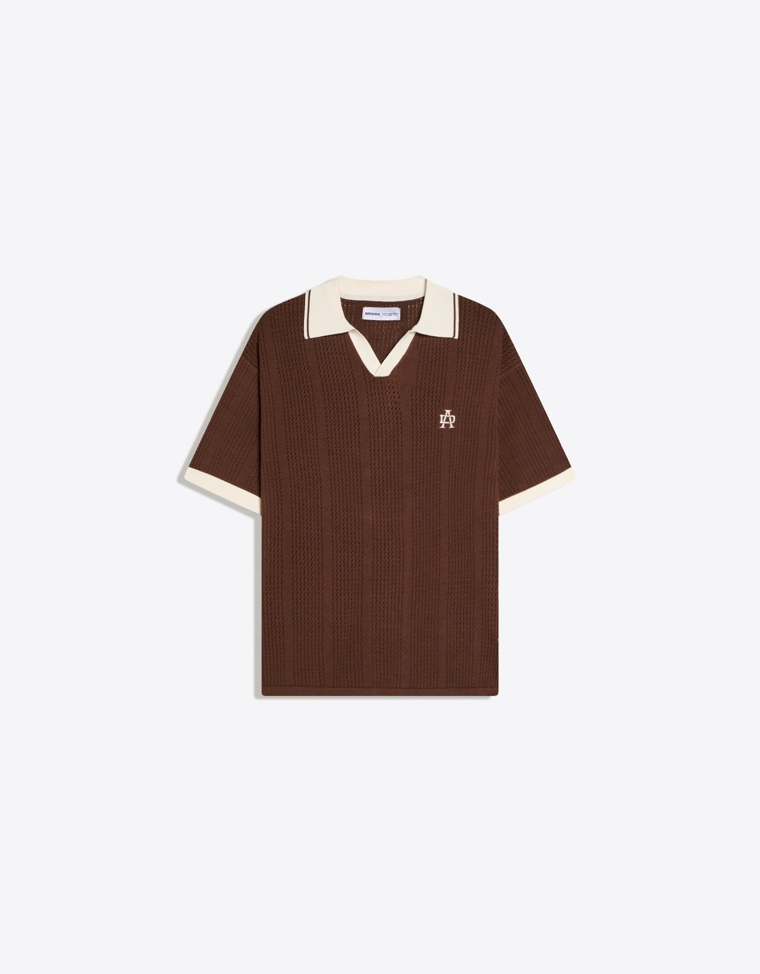 Поло с короткими рукавами и принтом