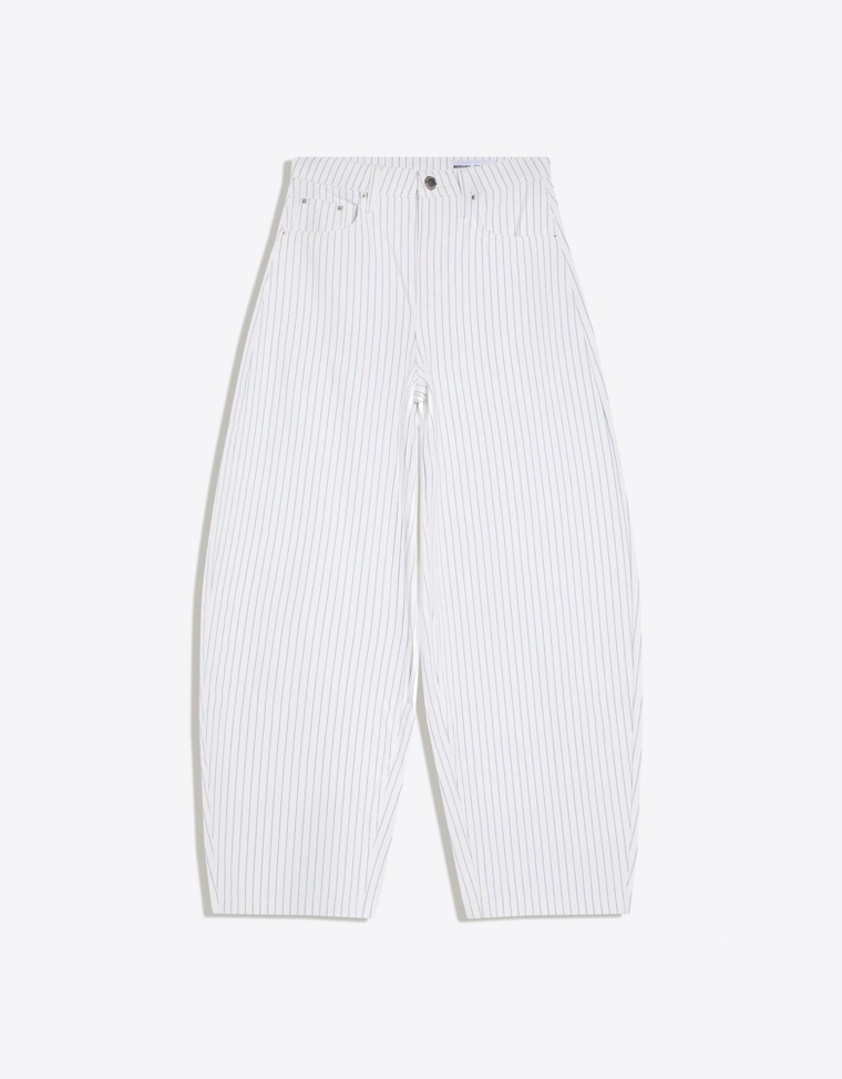 Брюки-бананы в полоску