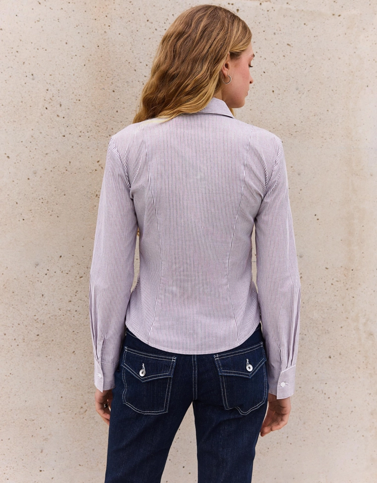 Рубашка из поплина со сборкой