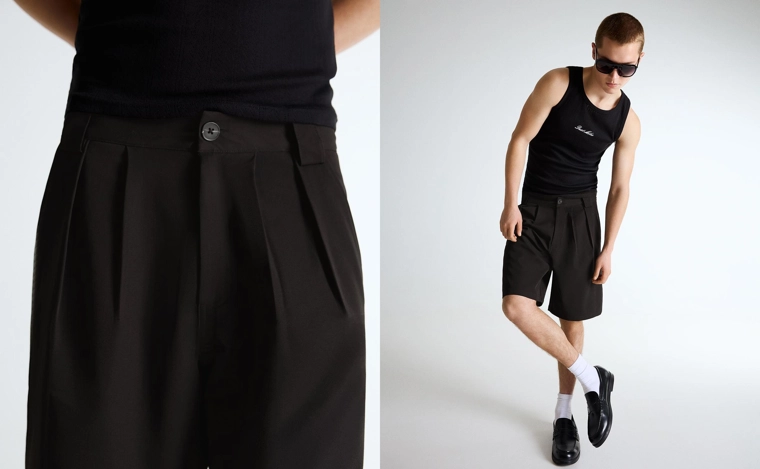 Шорты-бермуды свободного кроя