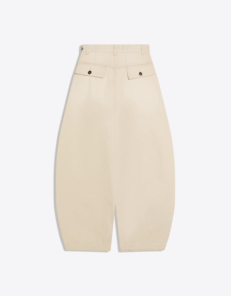 Брюки barrel с вышивкой и запахом