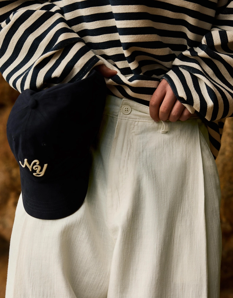 Объемные брюки изо льна