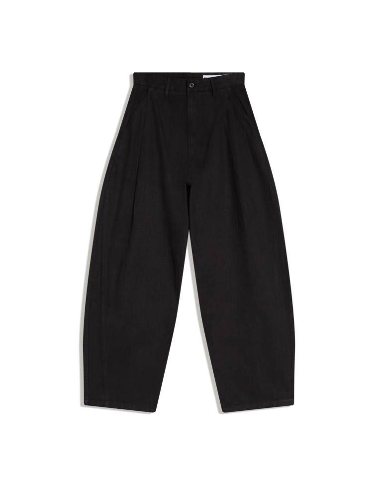 Объемные брюки изо льна