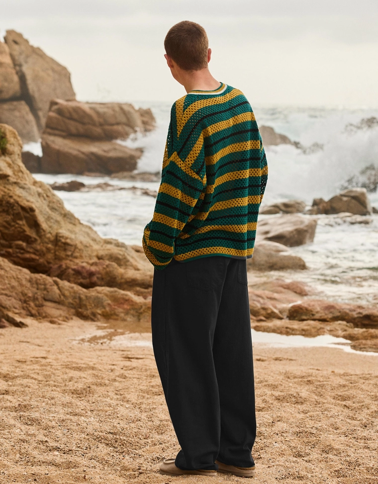 Объемные брюки изо льна