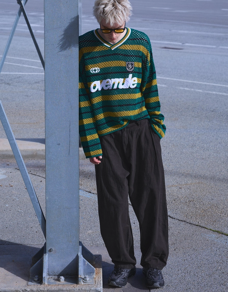 Объемные брюки изо льна