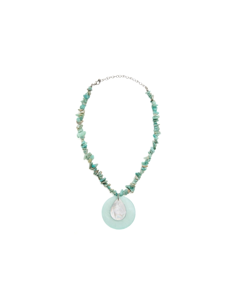 Ожерелье из перламутра и камня