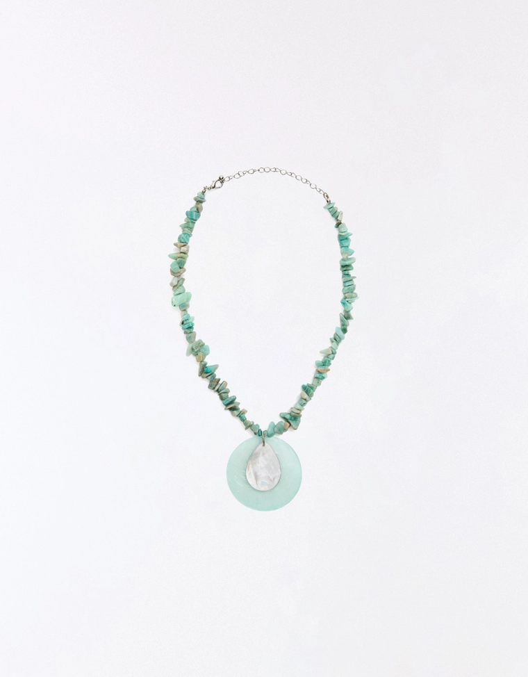 Ожерелье из перламутра и камня