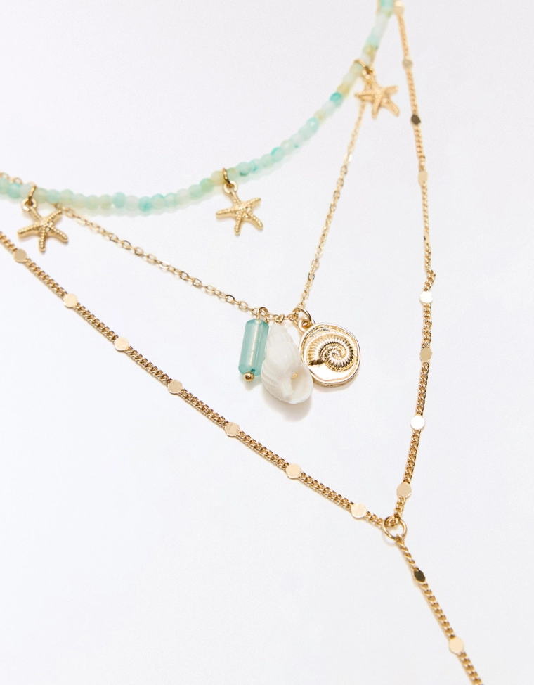 Ожерелье с морскими подвесками