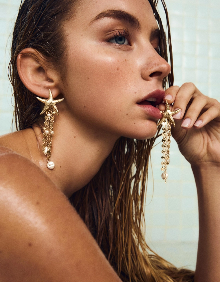 Каскадные серьги «Морские звезды»