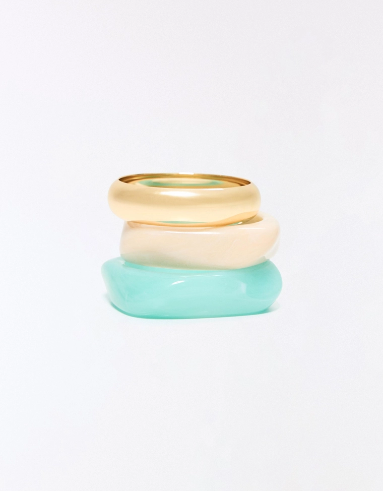 Набор из 3 браслетов из смолы