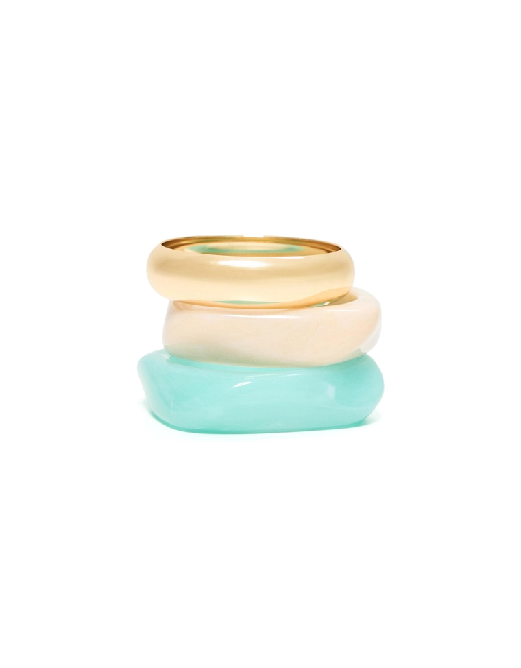 Набор из 3 браслетов из смолы