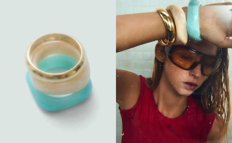 Набор из 3 браслетов из смолы