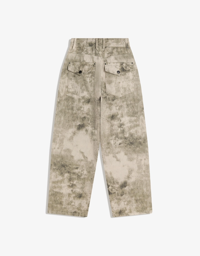 Брюки объемного свободного кроя с принтом