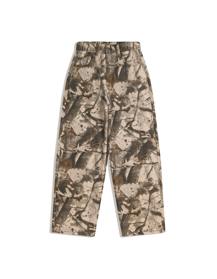Брюки объемного свободного кроя с принтом