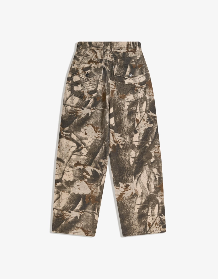 Брюки объемного свободного кроя с принтом