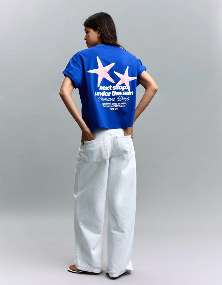 Футболка оверсайз с принтом