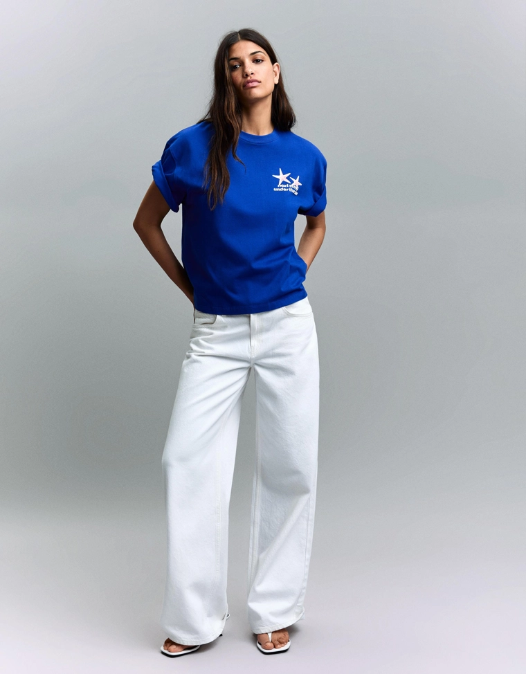 Футболка оверсайз с принтом