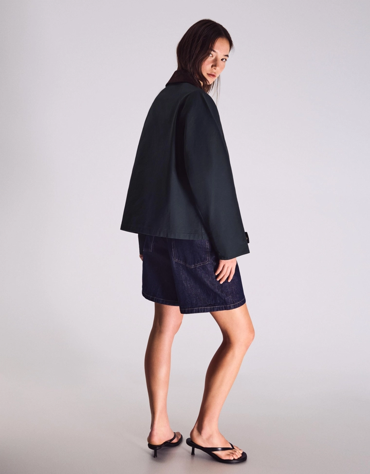 Вельветовая куртка с прорезиненным покрытием