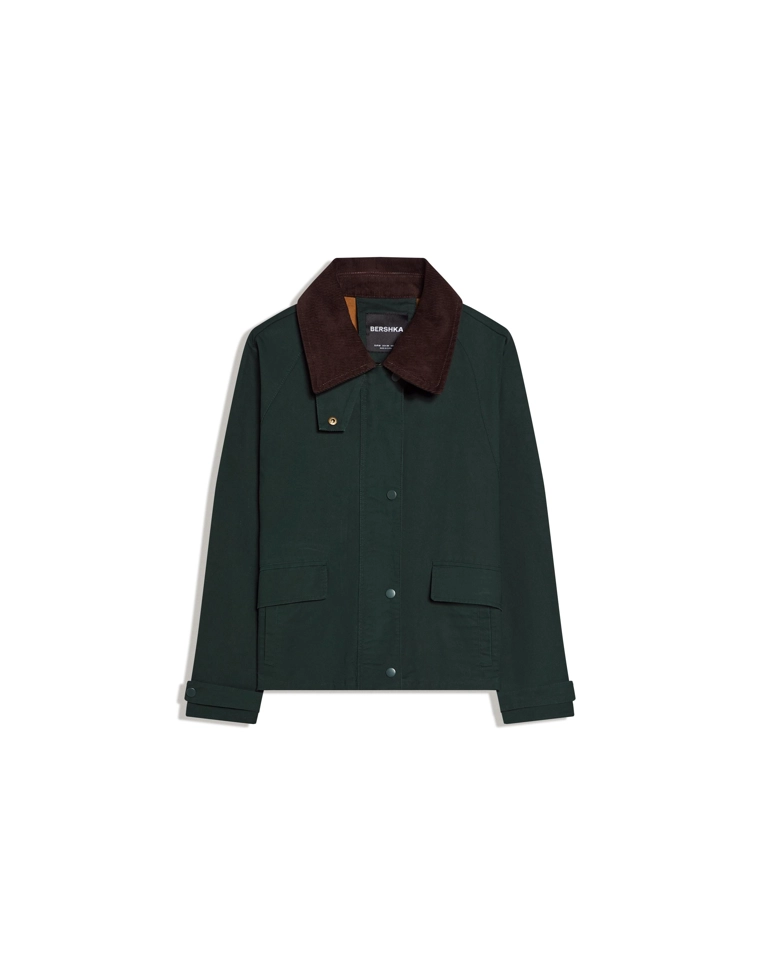 Вельветовая куртка с прорезиненным покрытием