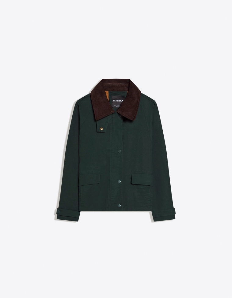 Вельветовая куртка с прорезиненным покрытием