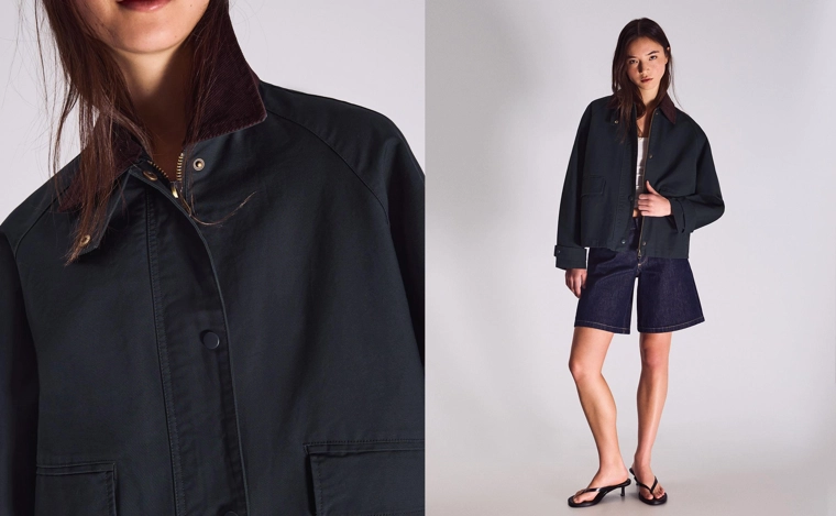 Вельветовая куртка с прорезиненным покрытием