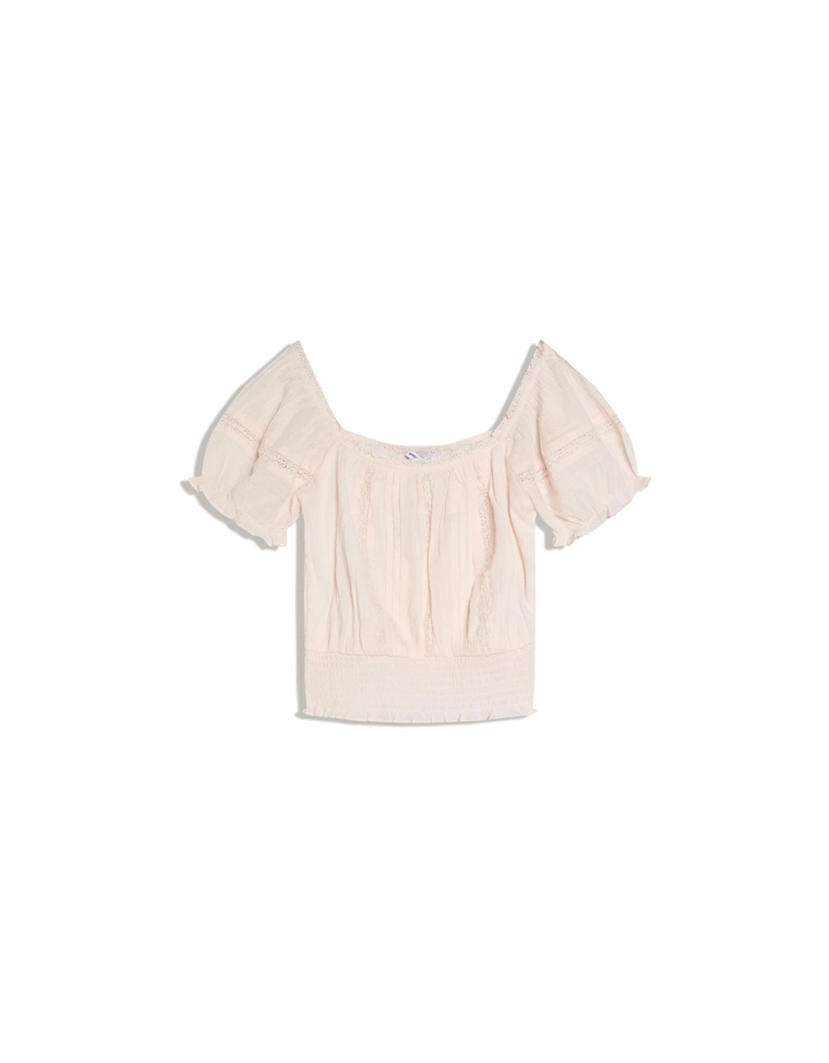 Рубашка с короткими рукавами в стиле рустик