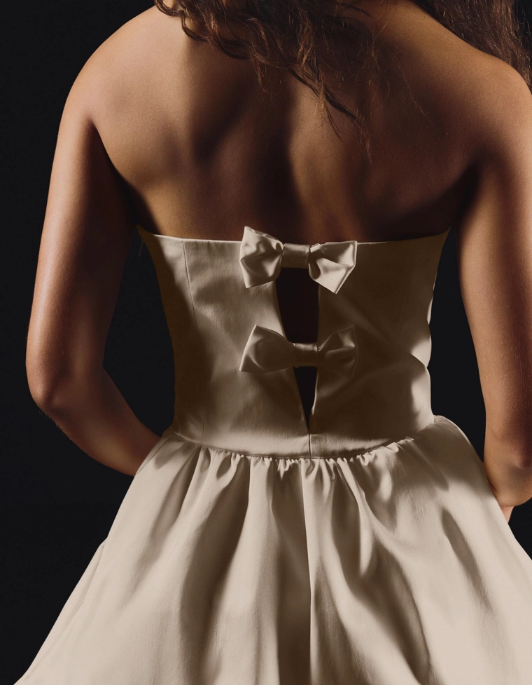 Платье бюстье из сатина