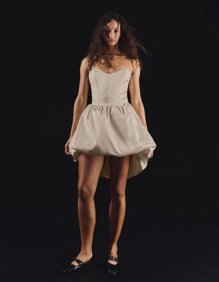 Платье бюстье из сатина