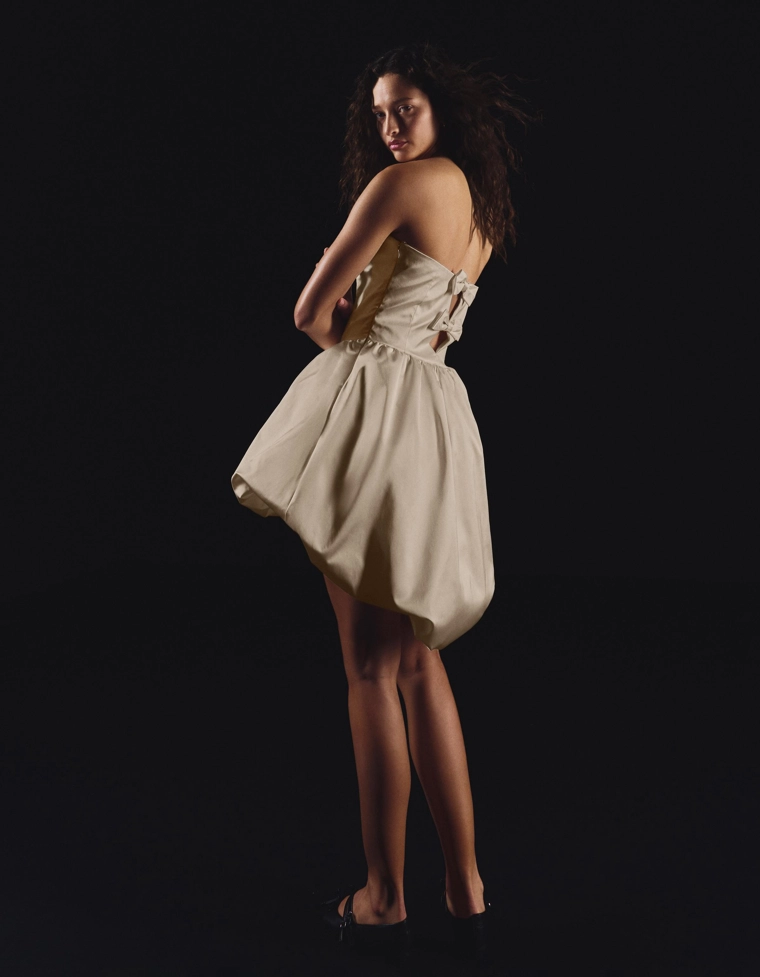 Платье бюстье из сатина