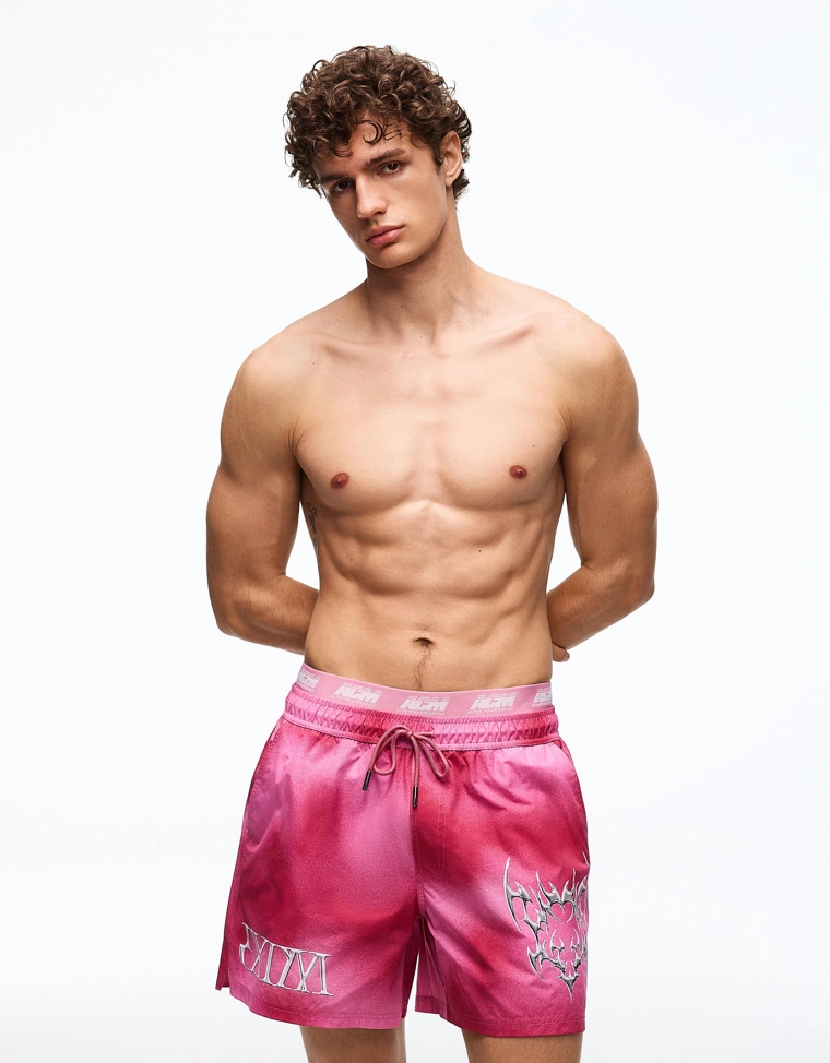 Плавки свободного кроя с принтом