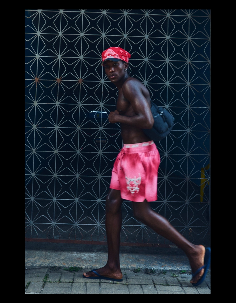 Плавки свободного кроя с принтом