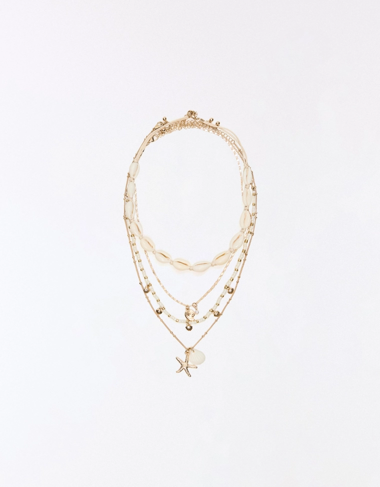 Набор из четырех ожерелий в морском стиле