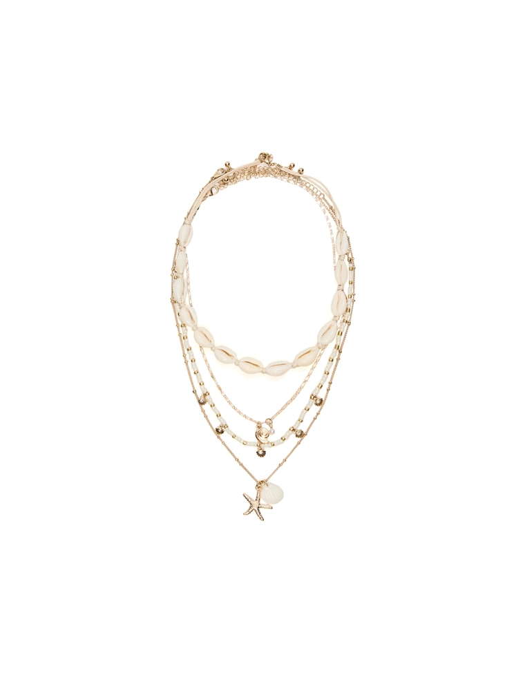 Набор из четырех ожерелий в морском стиле